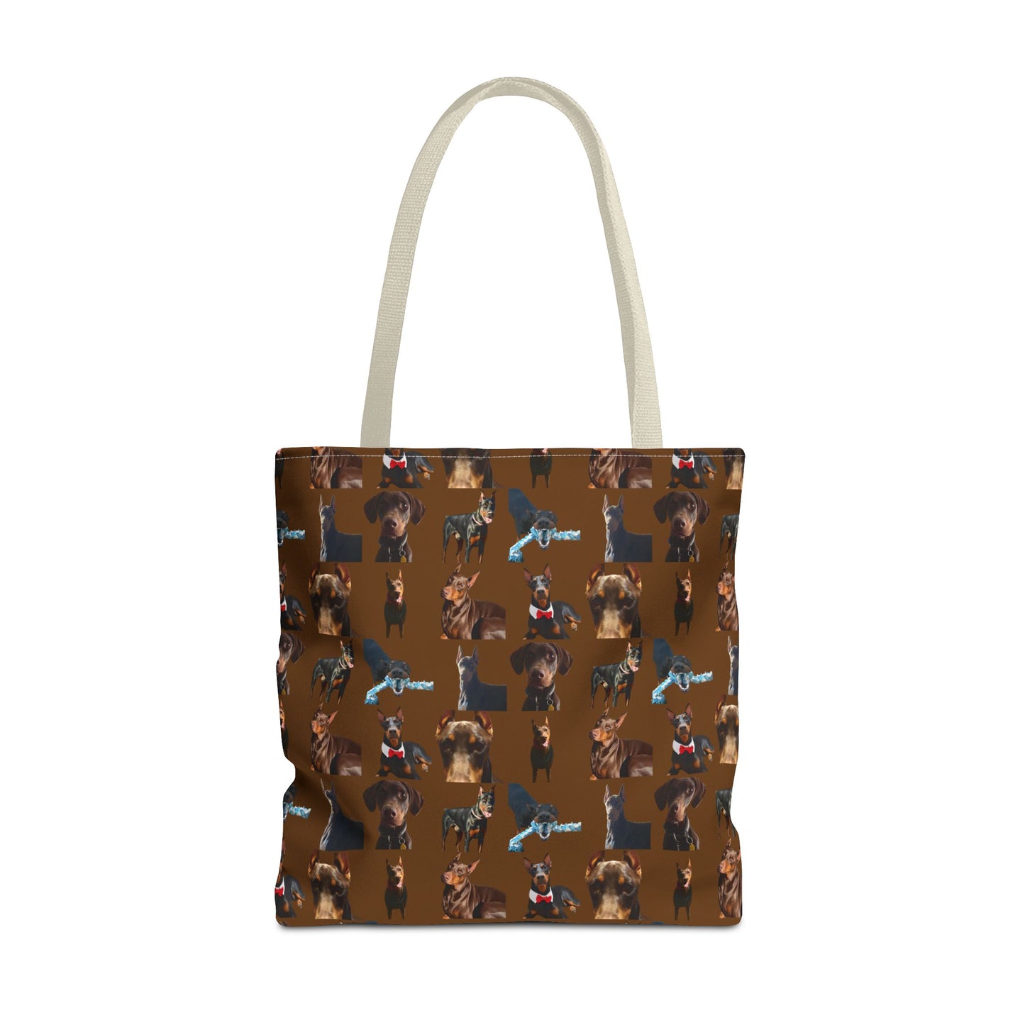 Edition 1 Doberman Model Pattern Brown Tote Bag