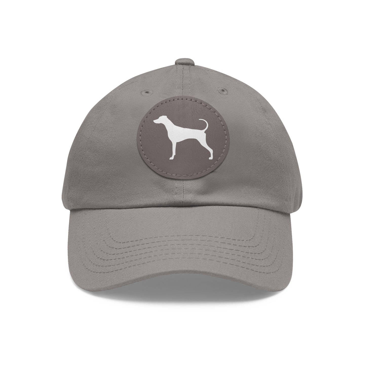 N 7 Dad Hat with Leather Patch (Round)