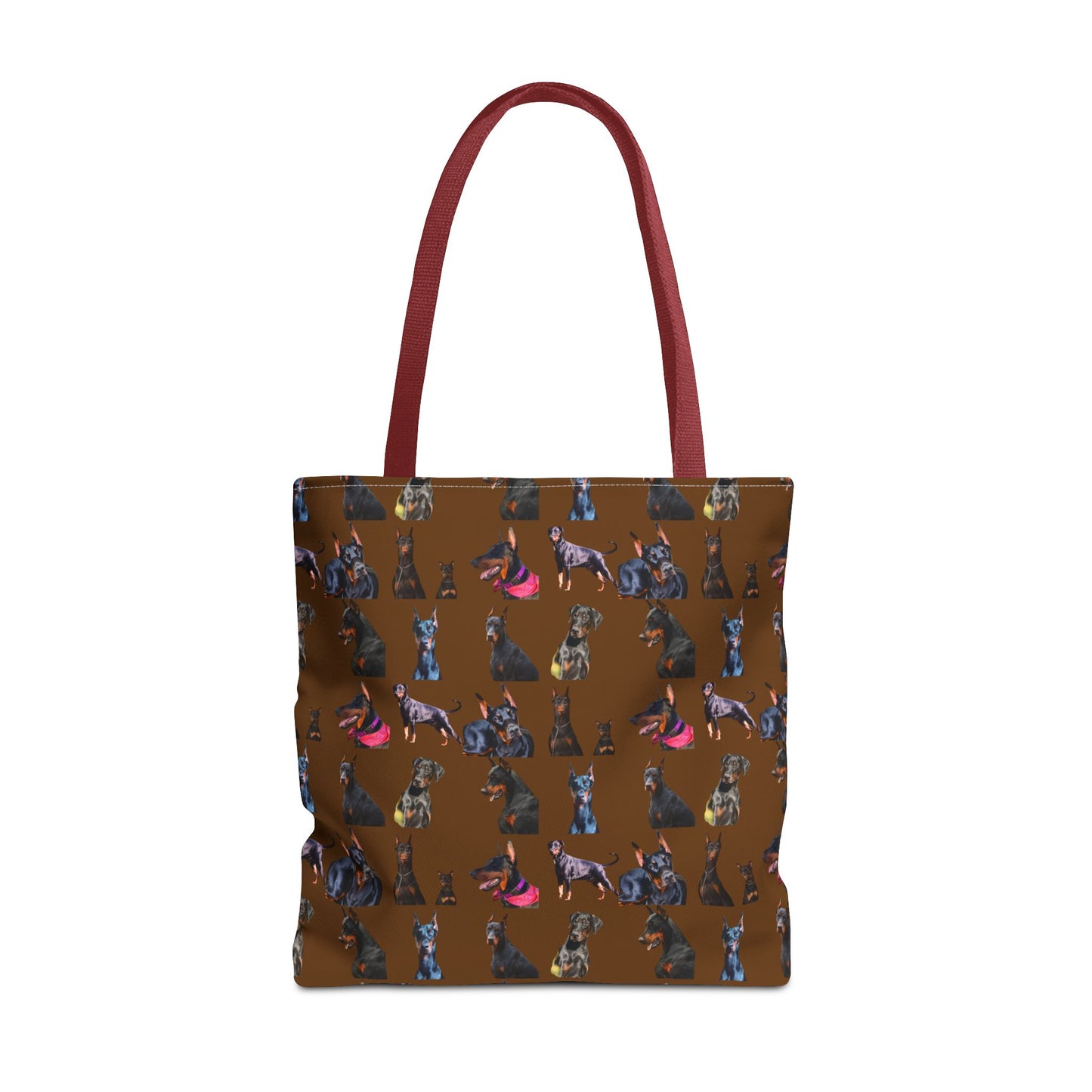 Edition 7 Doberman Model Pattern Brown Tote Bag