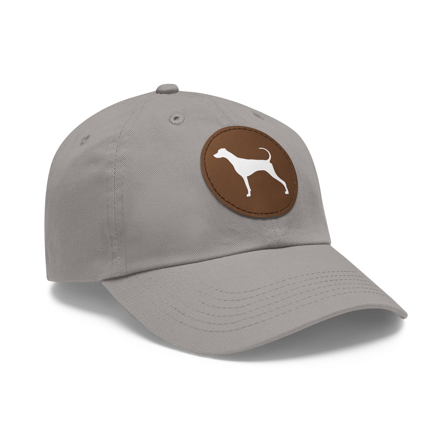 N 7 Dad Hat with Leather Patch (Round)