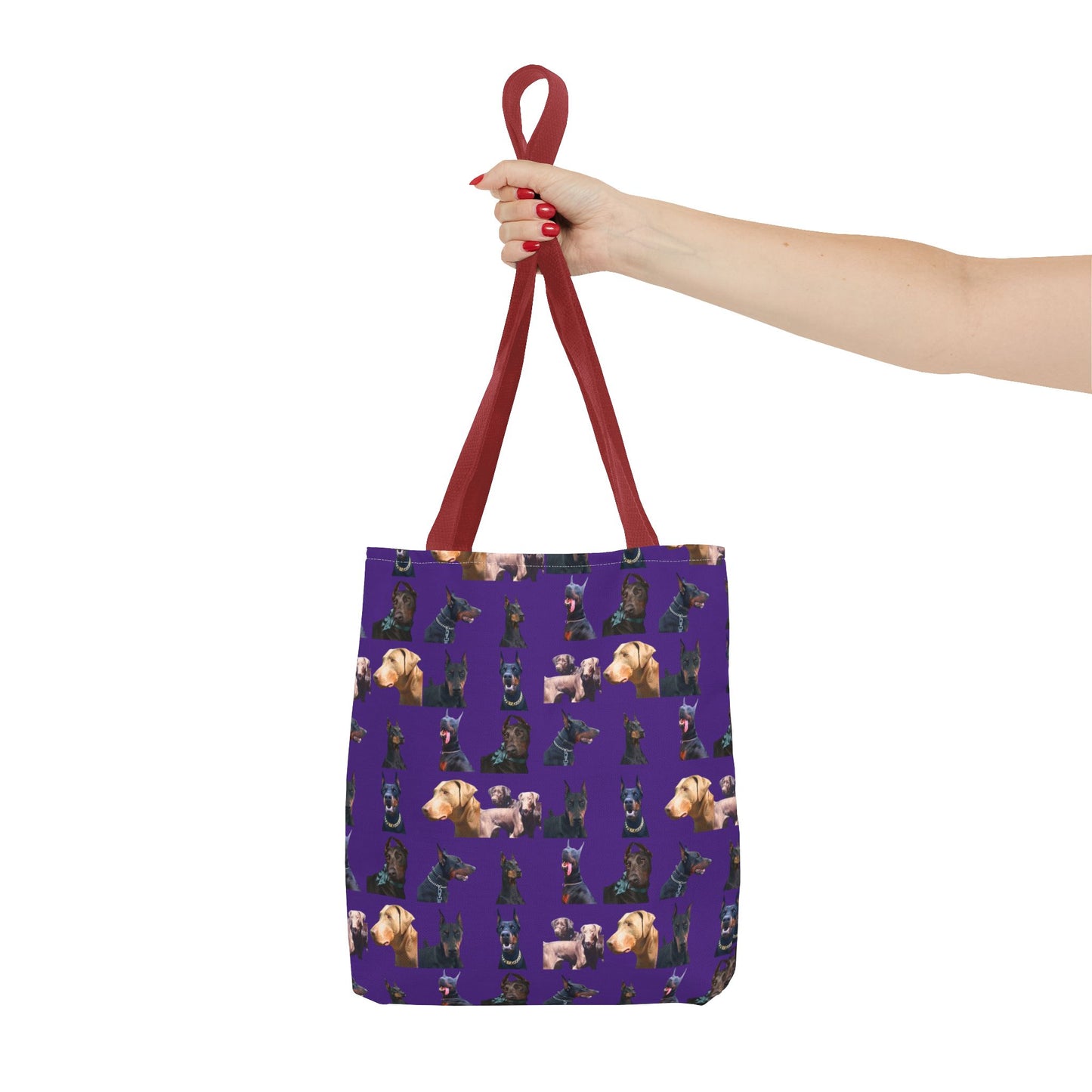 Edition 8 Doberman Model Pattern Purple Tote Bag