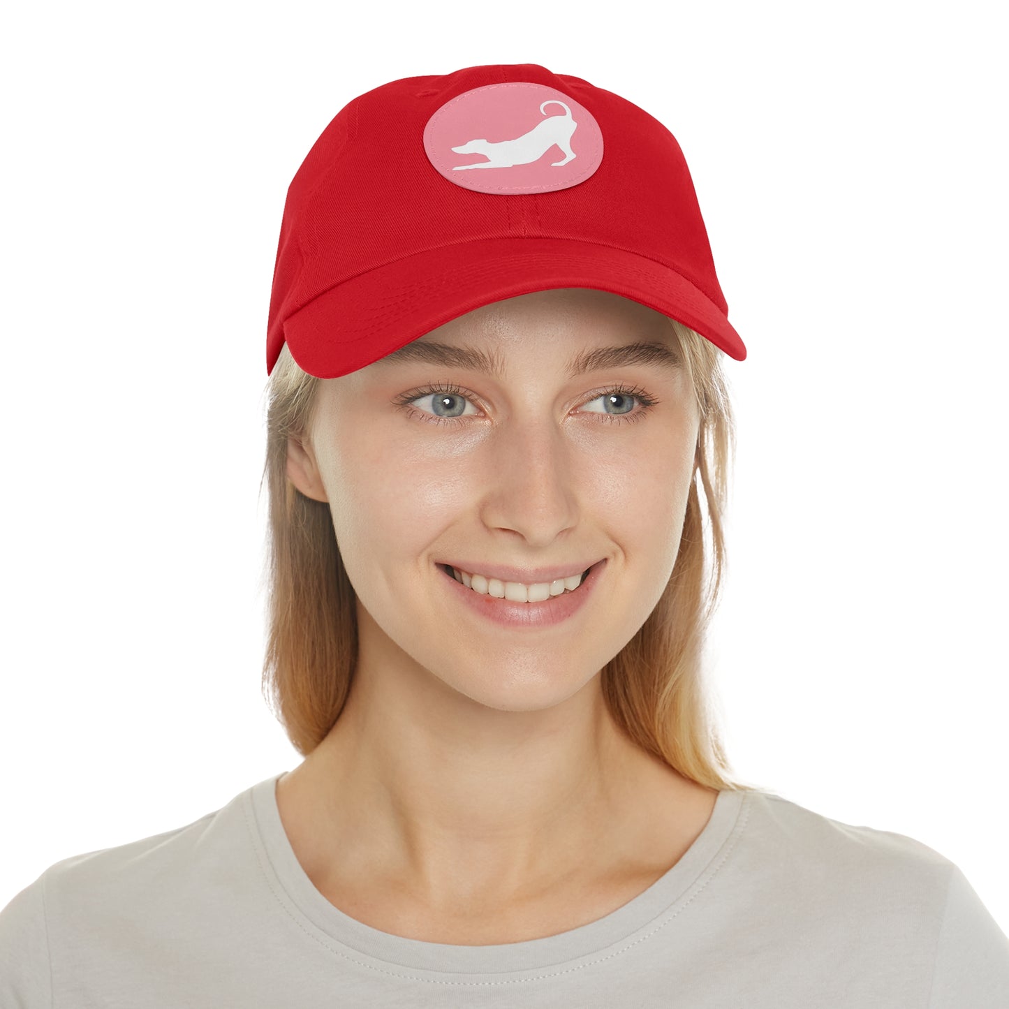 N 2 Dad Hat with Leather Patch (Round)