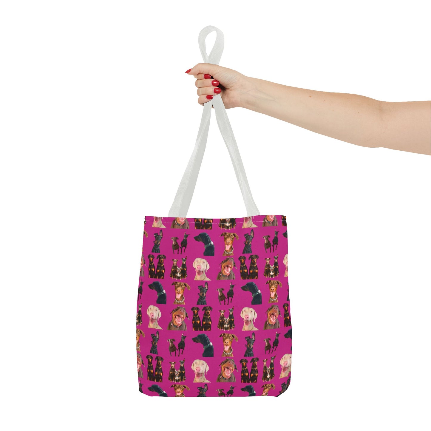 Edition 9 Doberman Model Pattern Pink Tote Bag