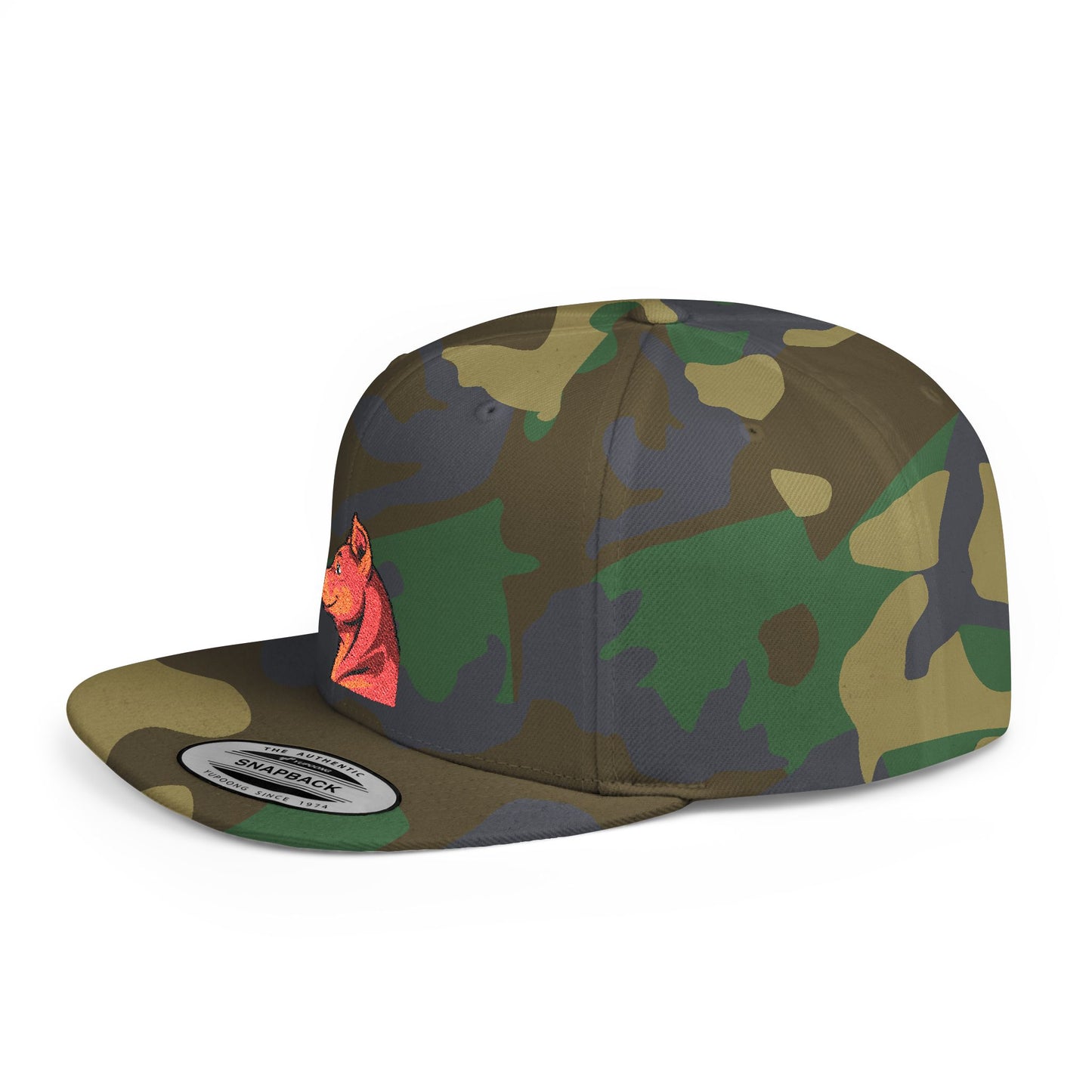 Custom Embroidered Flat Bill Snapback