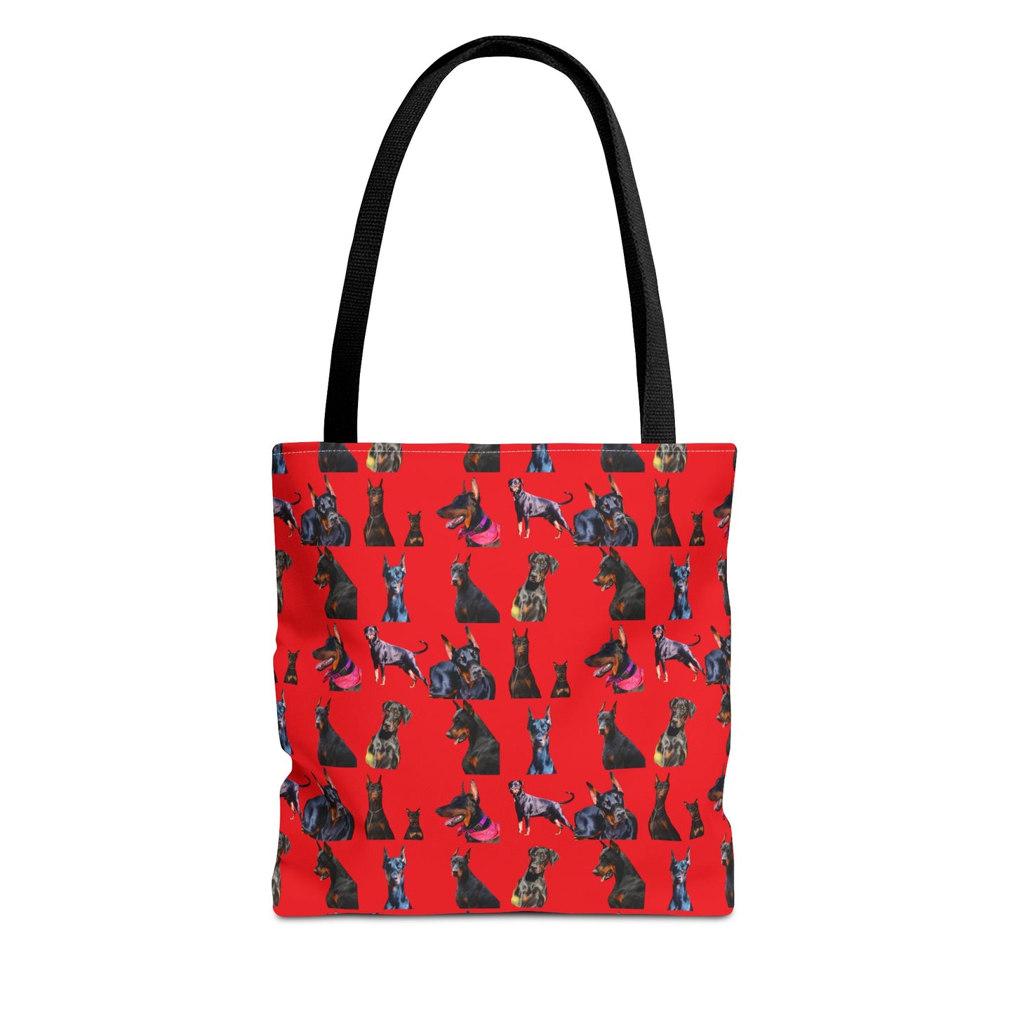 Edition 7 Doberman Model Pattern Red Tote Bag