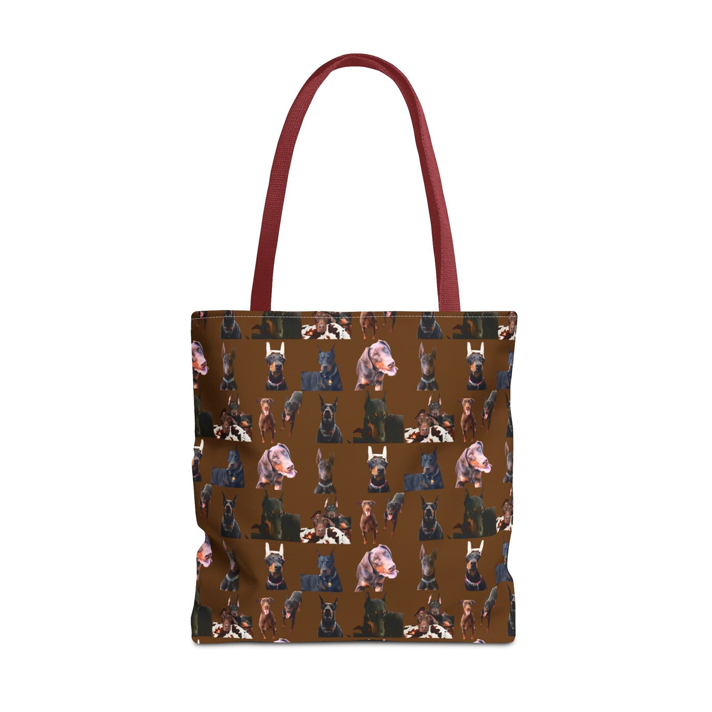 Edition 10 Doberman Model Pattern Brown Tote Bag