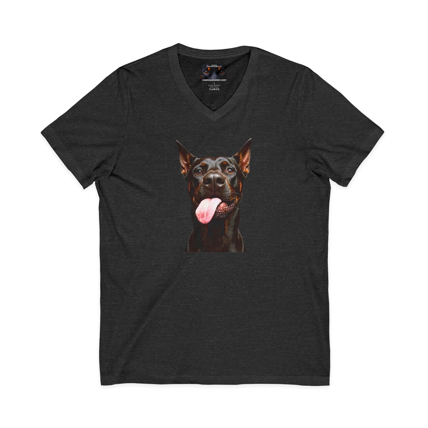 Tongue 1 Private Label Unisex Jersey Short Sleeve V-Neck Tee