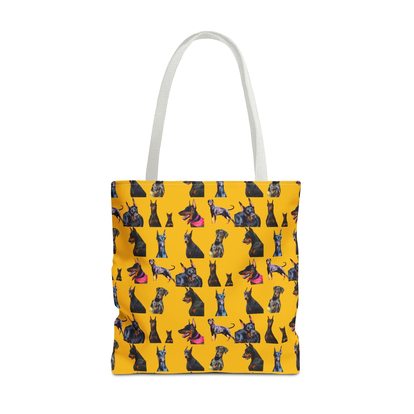 Edition 7 Doberman Model Pattern Yellow Tote Bag