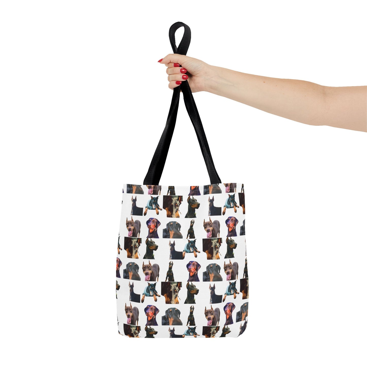 Edition 3 Doberman Model Pattern White Tote Bag