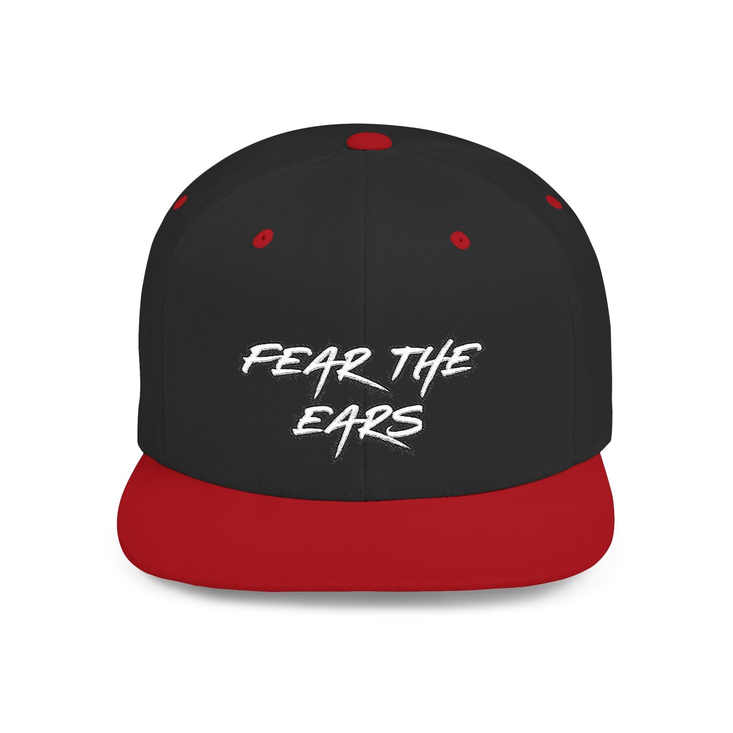 Ears 1 Embroidered Flat Bill Snapback