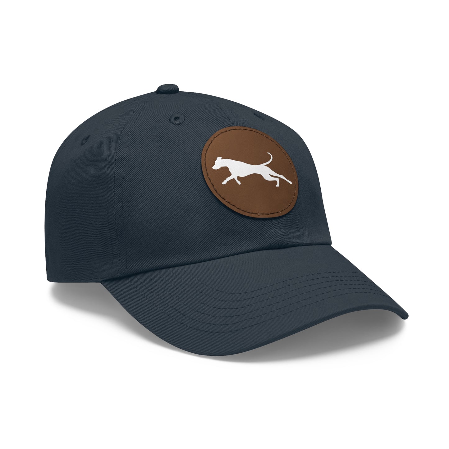N 3 Dad Hat with Leather Patch (Round)