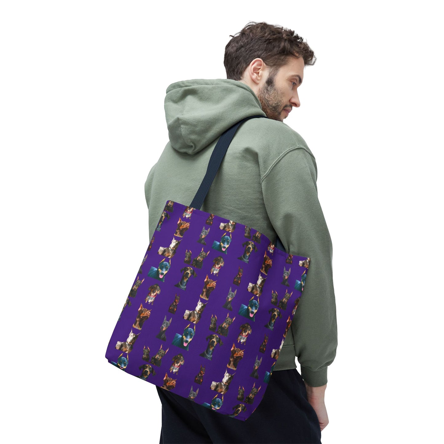 Edition 4 Doberman Model Pattern Purple Tote Bag
