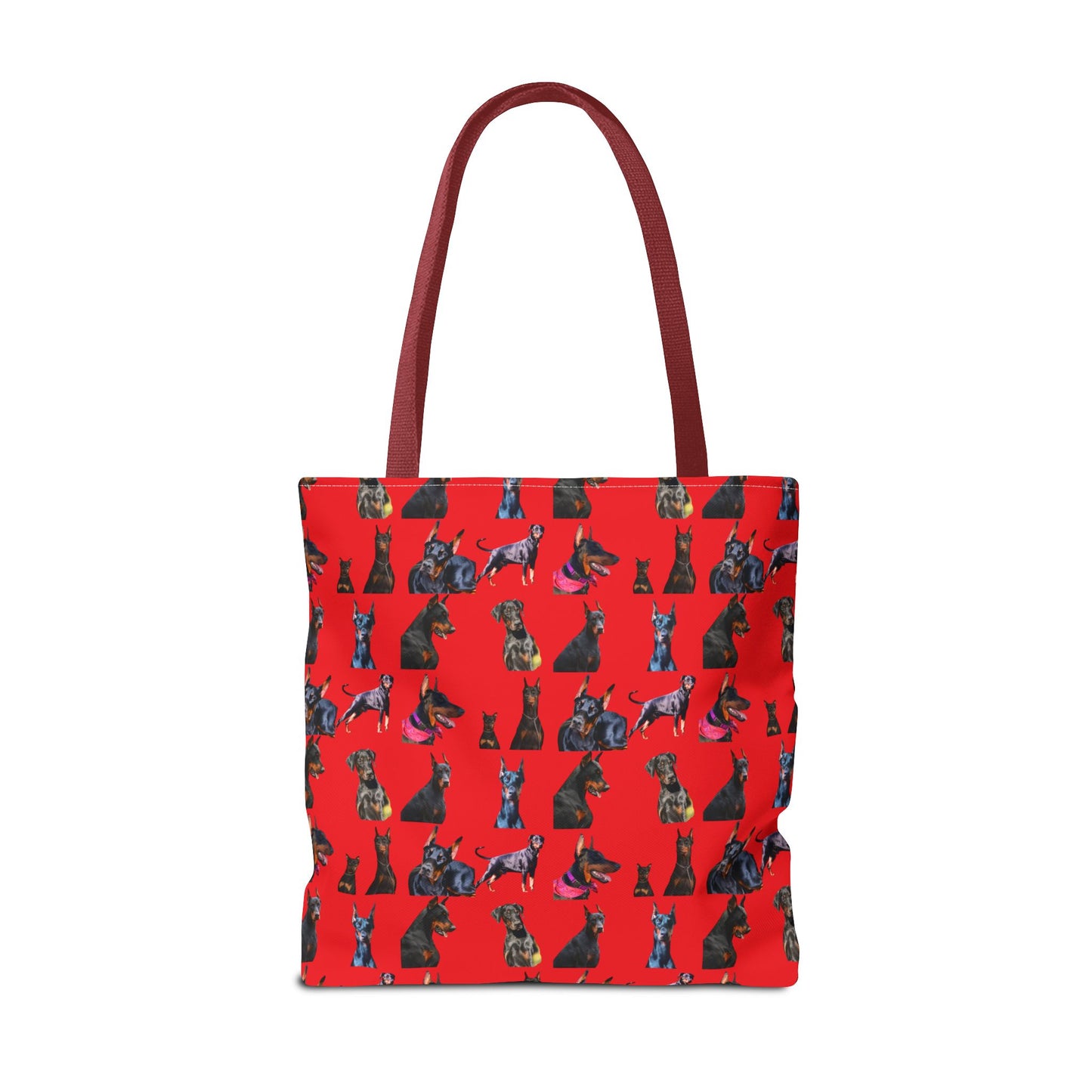 Edition 7 Doberman Model Pattern Red Tote Bag