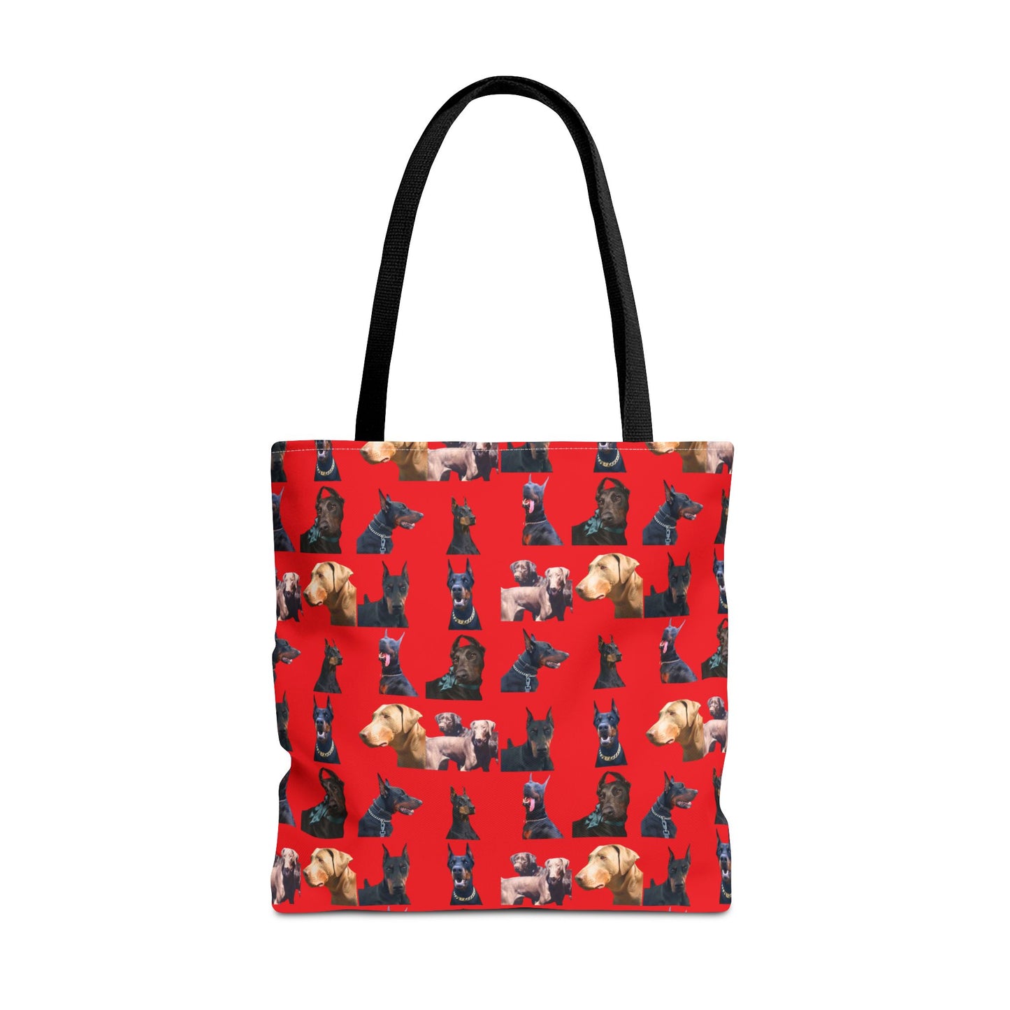 Edition 8 Doberman Model Pattern Red Tote Bag