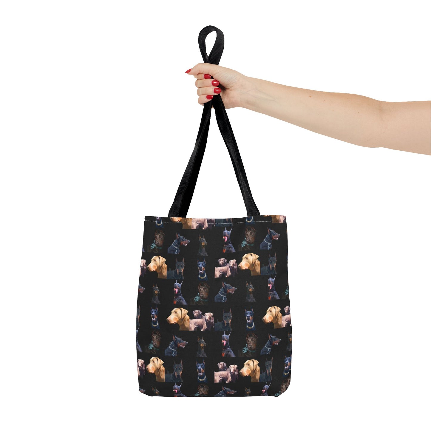 Edition 8 Doberman Model Pattern Black Tote Bag