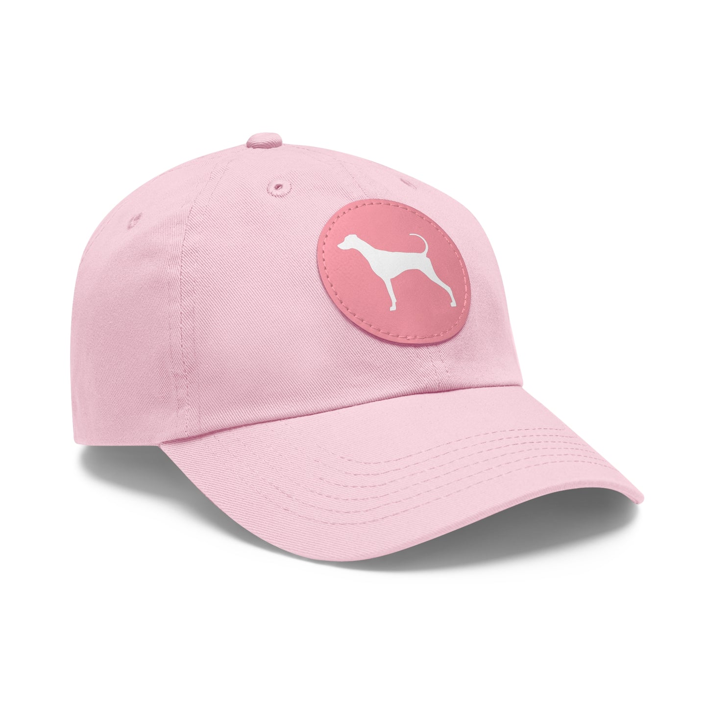 N 7 Dad Hat with Leather Patch (Round)