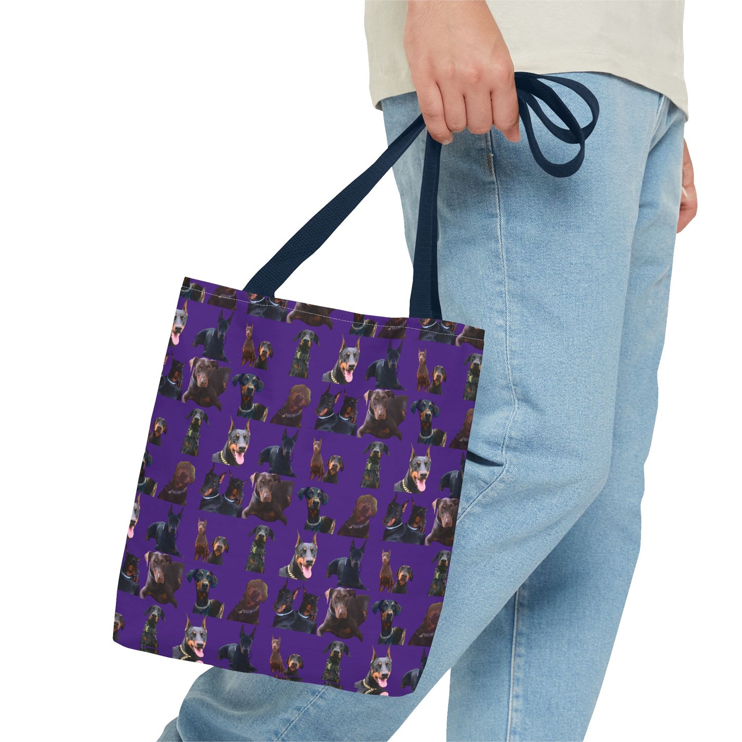 Edition 5 Doberman Model Pattern Purple Tote Bag