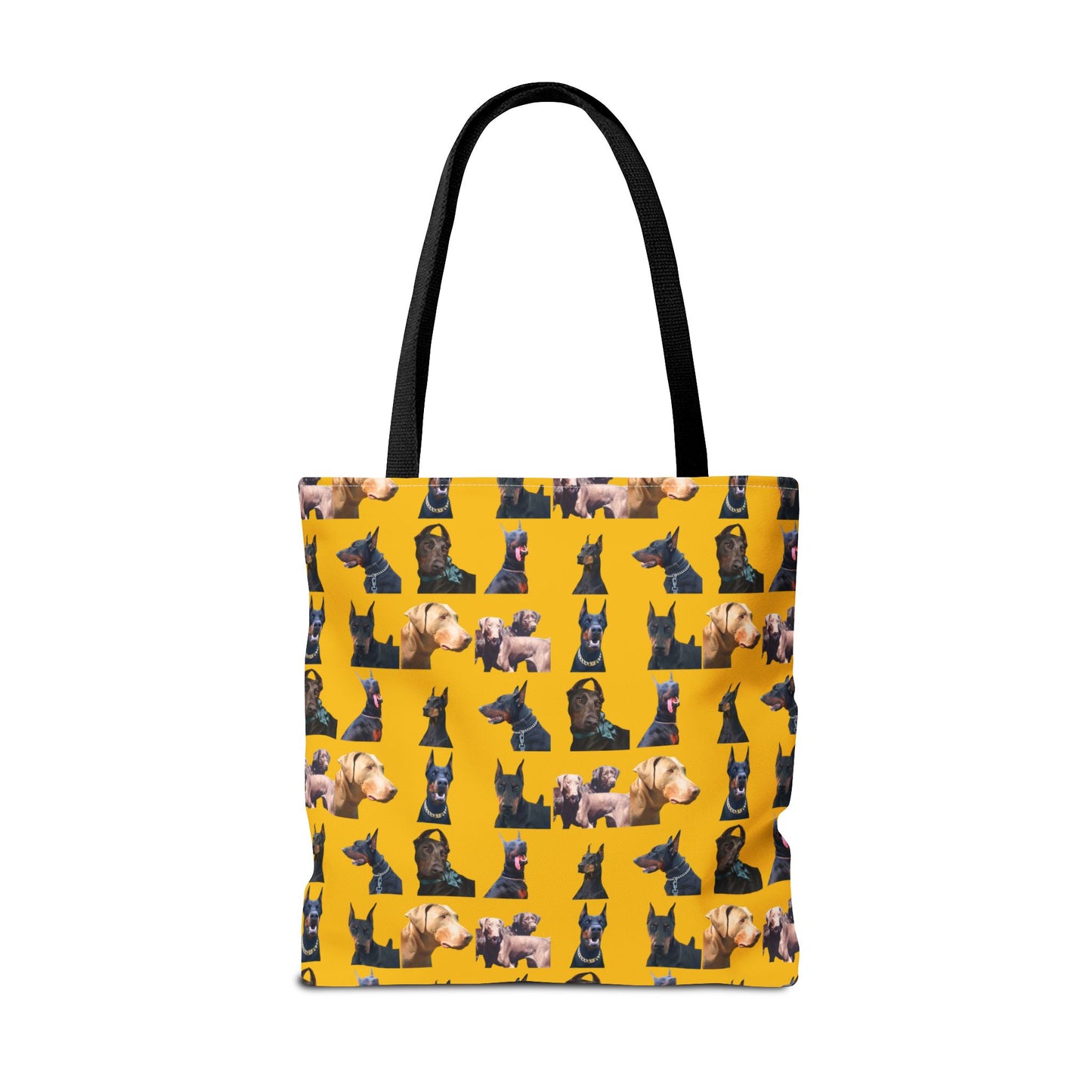 Edition 8 Doberman Model Pattern Yellow Tote Bag