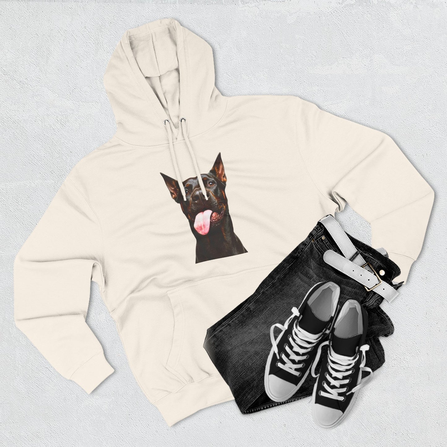 Tongue 1 Three-Panel Fleece Hoodie