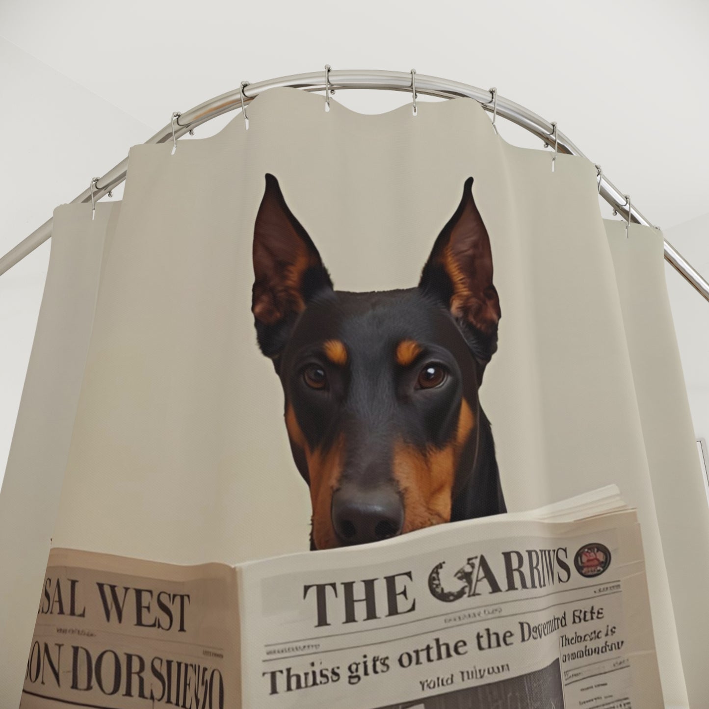 Doberman Shower Curtain 2