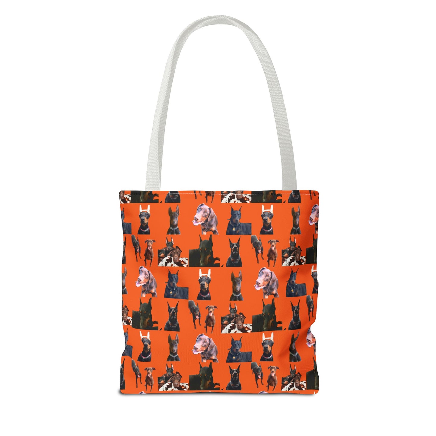 Edition 10 Doberman Model Pattern Orange Tote Bag