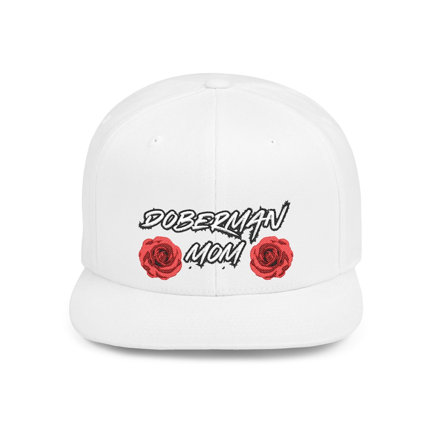 Mom 1 Embroidered Flat Bill Snapback