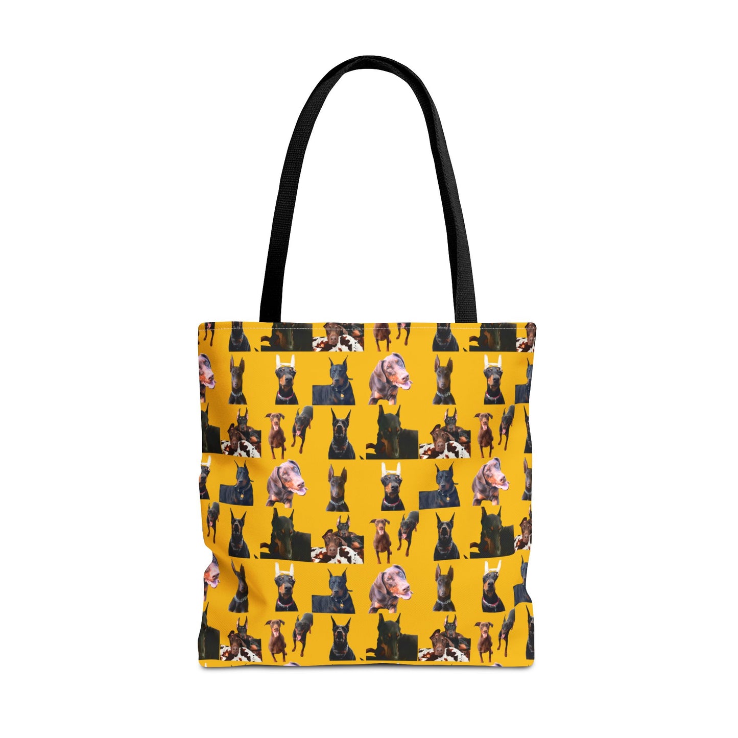 Edition 10 Doberman Model Pattern Yellow Tote Bag