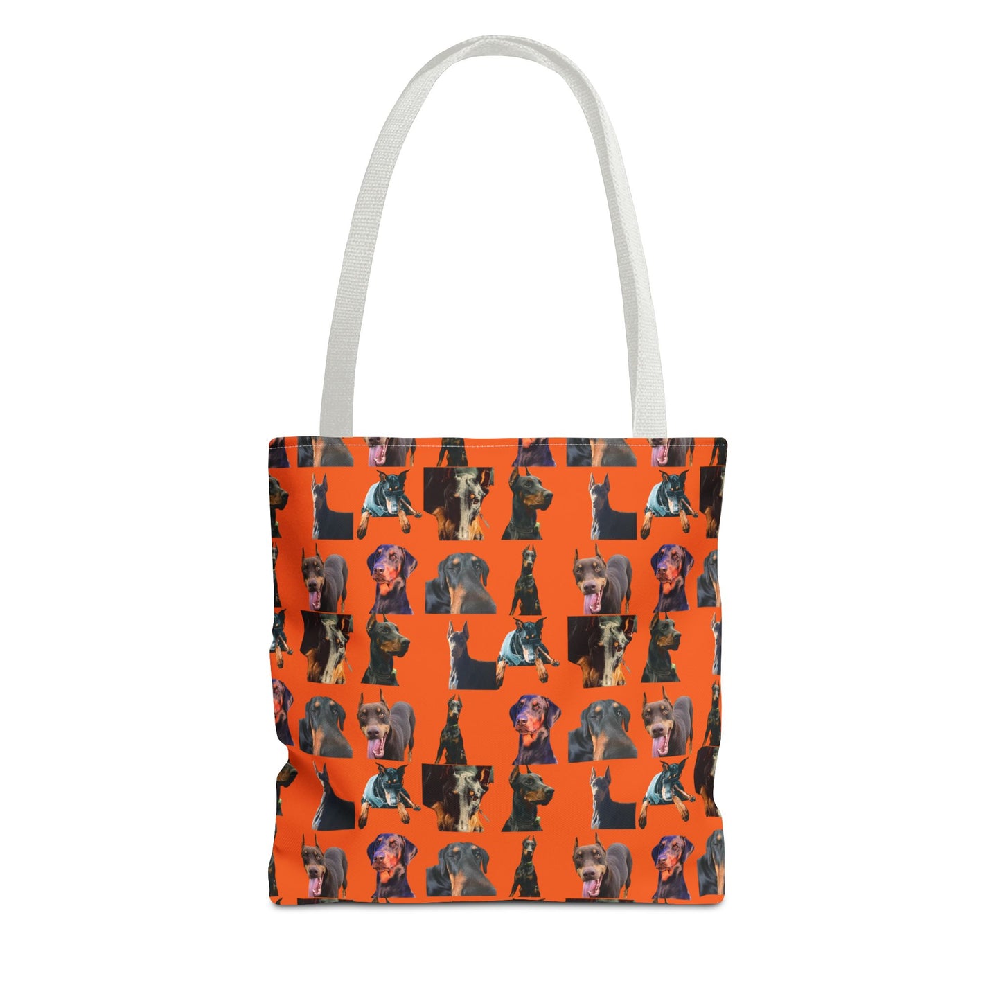 Edition 3 Doberman Model Pattern Orange Tote Bag