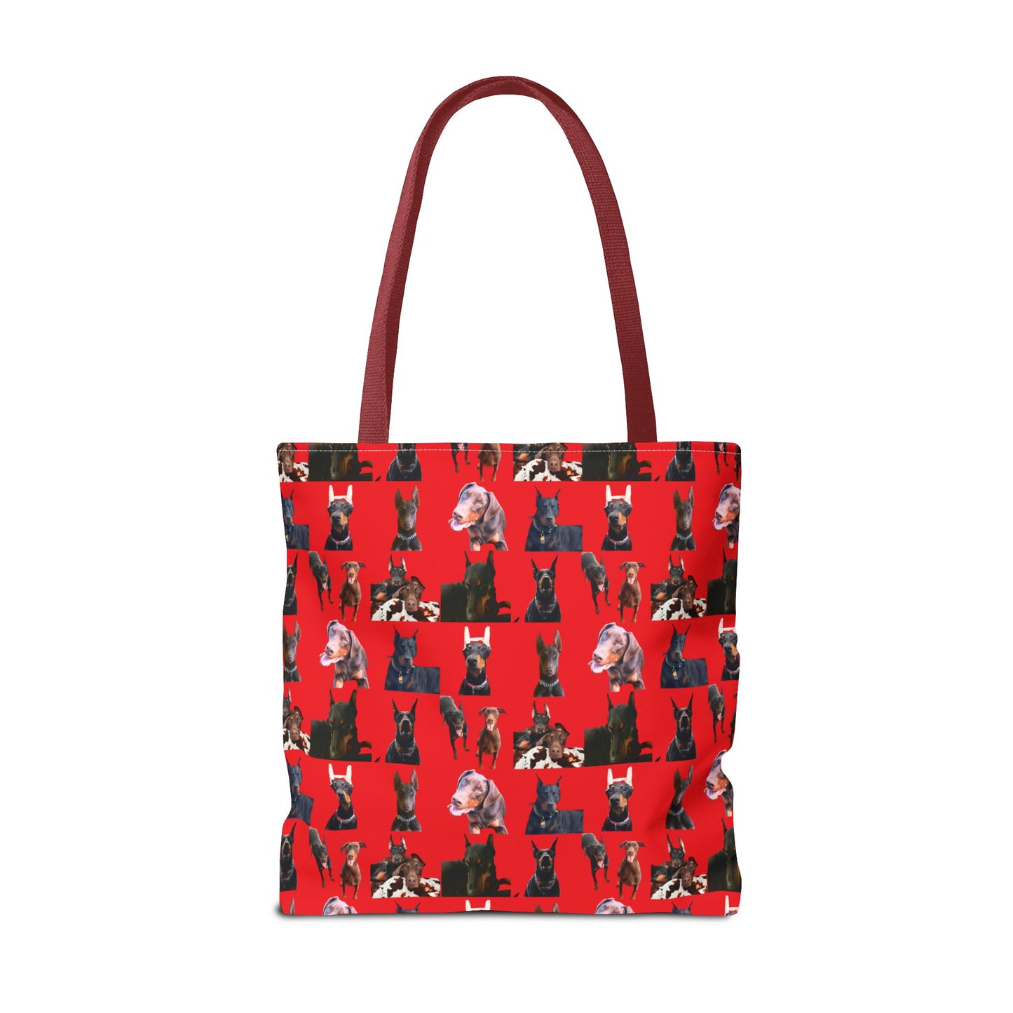 Edition 10 Doberman Model Pattern Red Tote Bag