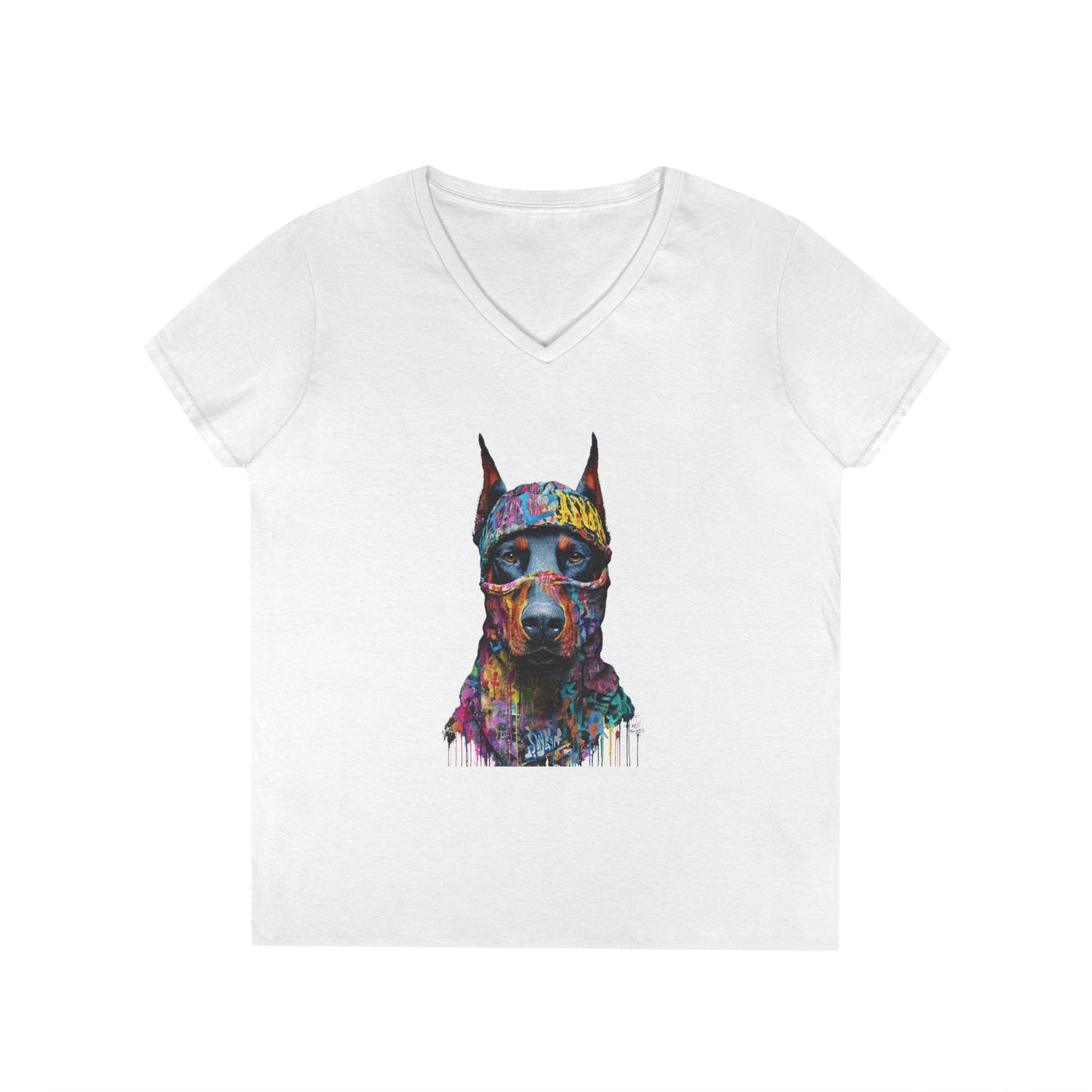 Doberman 5 V-Neck Tee Shirt for Women