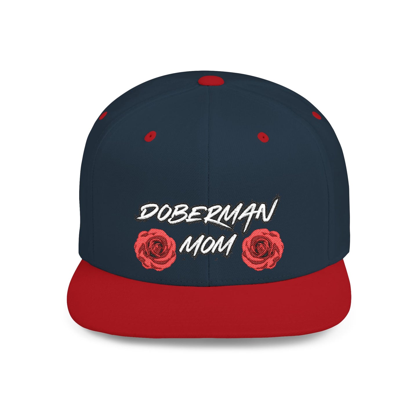 Mom 1 Embroidered Flat Bill Snapback