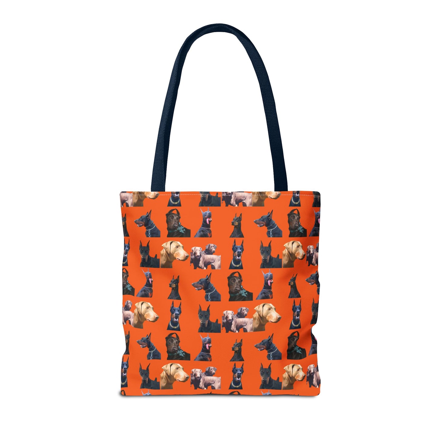 Edition 8 Doberman Model Pattern Orange Tote Bag