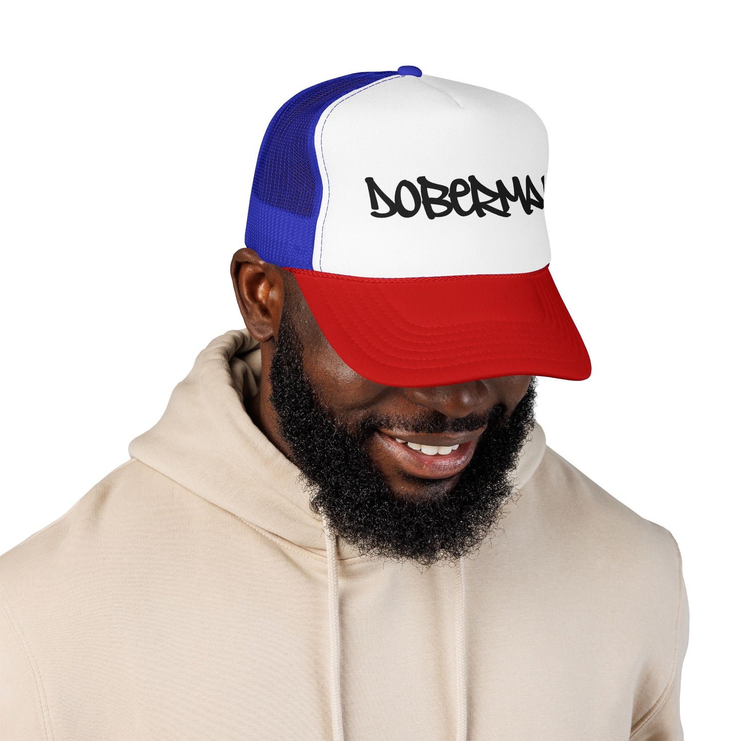Doberman Graffiti Foam Trucker Hat Made in USA