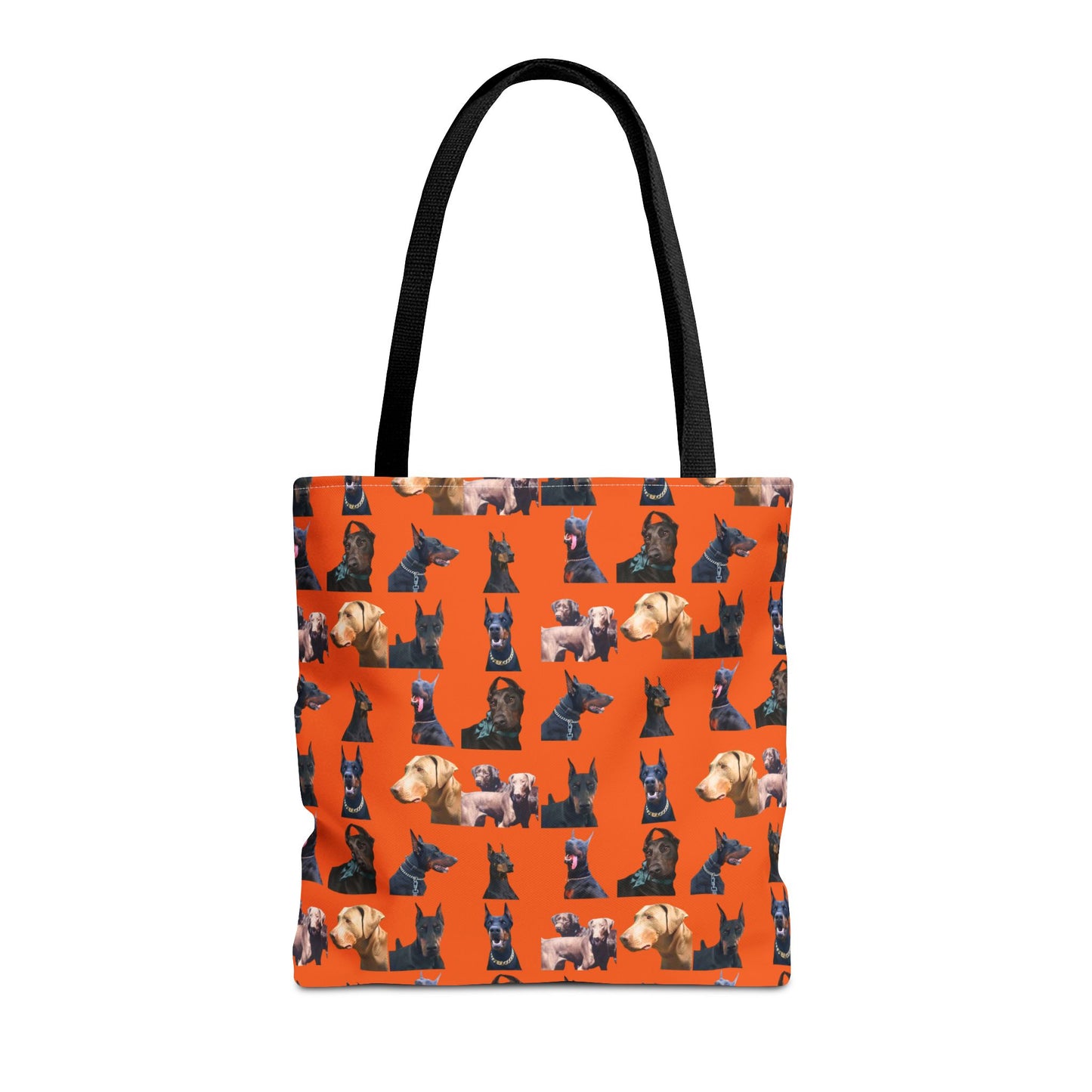 Edition 8 Doberman Model Pattern Orange Tote Bag
