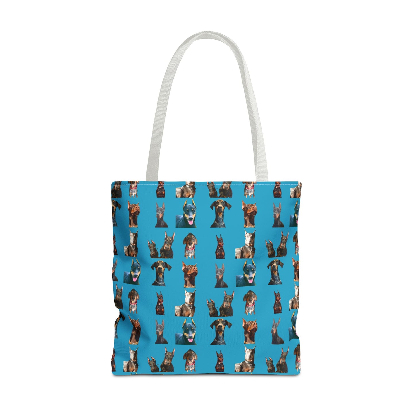 Edition 4 Doberman Model Pattern Turquoise Tote Bag