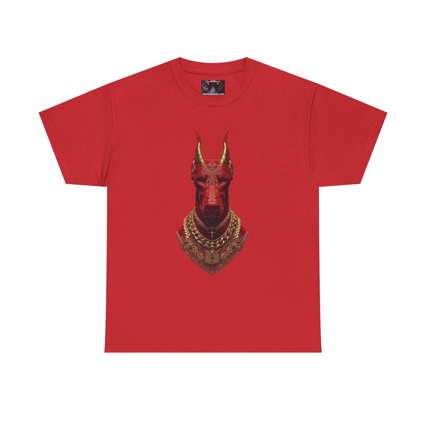 Doberman Goat 4 Private Lable Unisex Heavy Cotton Tee