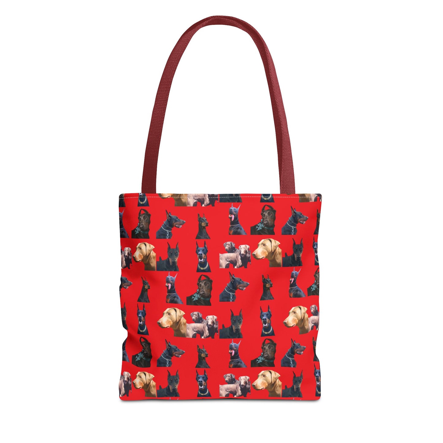 Edition 8 Doberman Model Pattern Red Tote Bag