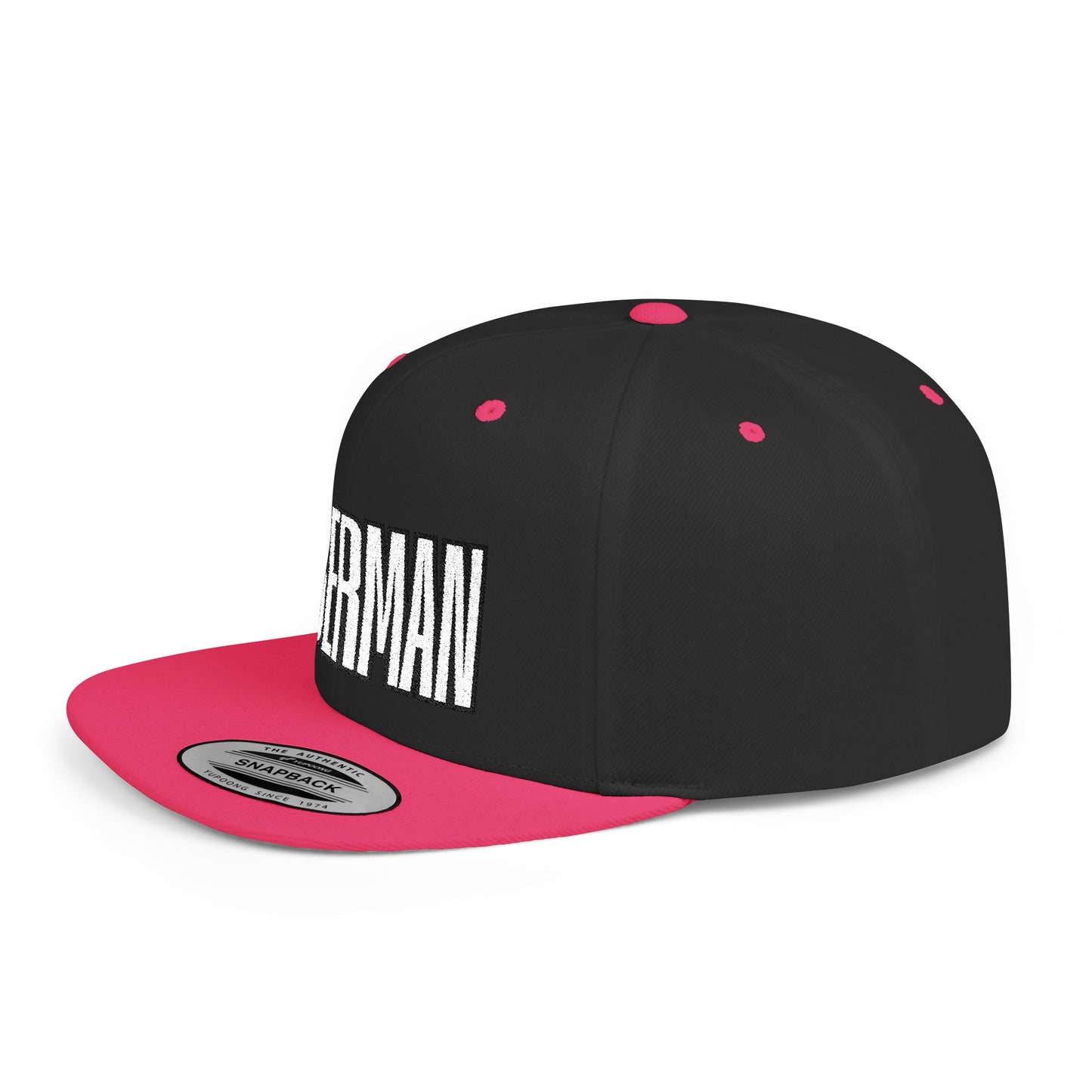 Doberman 4 Embroidered Flat Bill Snapback