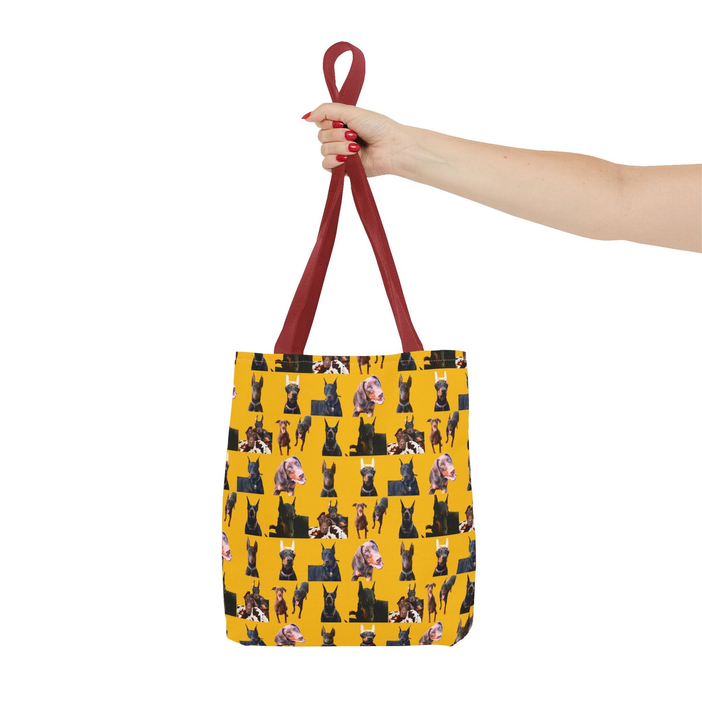 Edition 10 Doberman Model Pattern Yellow Tote Bag