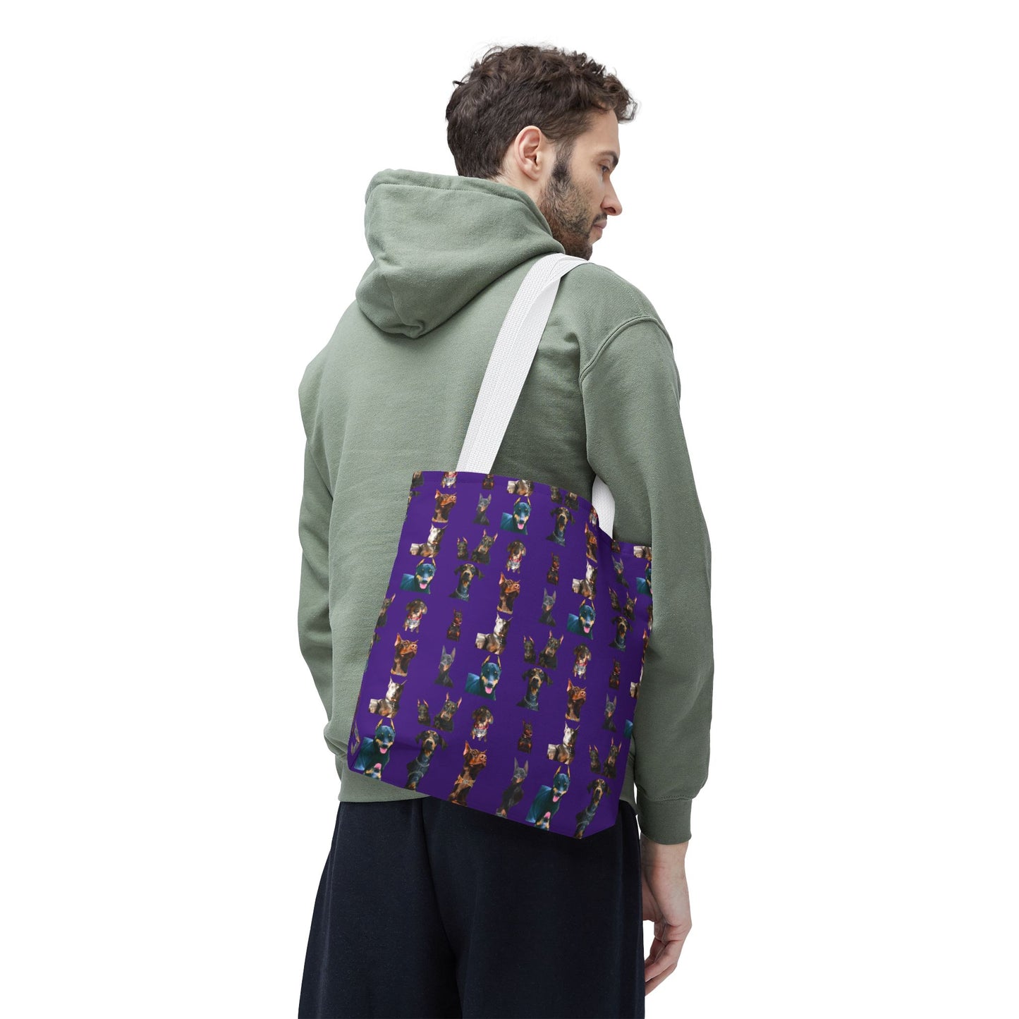 Edition 4 Doberman Model Pattern Purple Tote Bag
