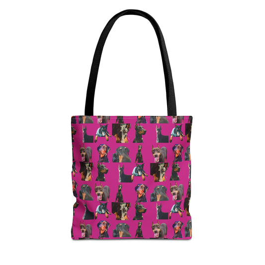 Edition 3 Doberman Model Pattern Pink Tote Bag