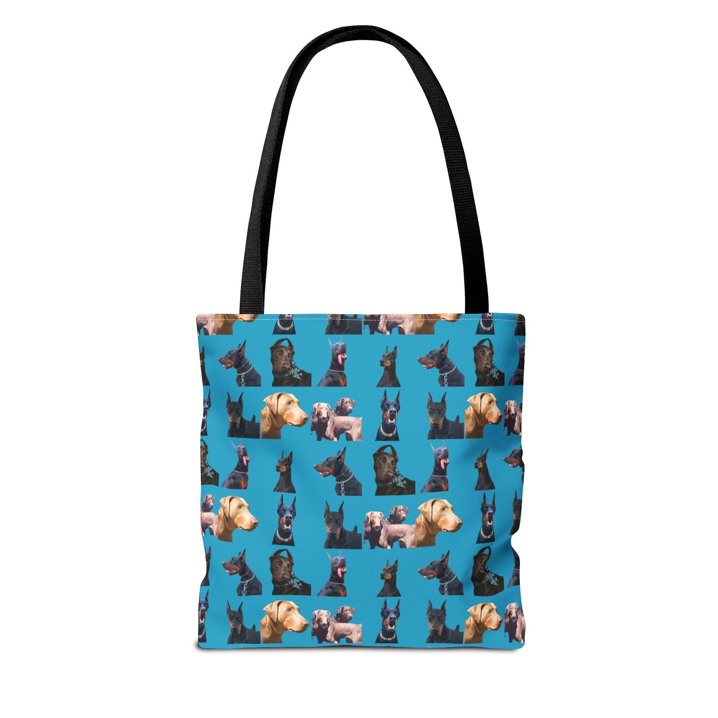 Edition 8 Doberman Model Pattern Turquoise Tote Bag