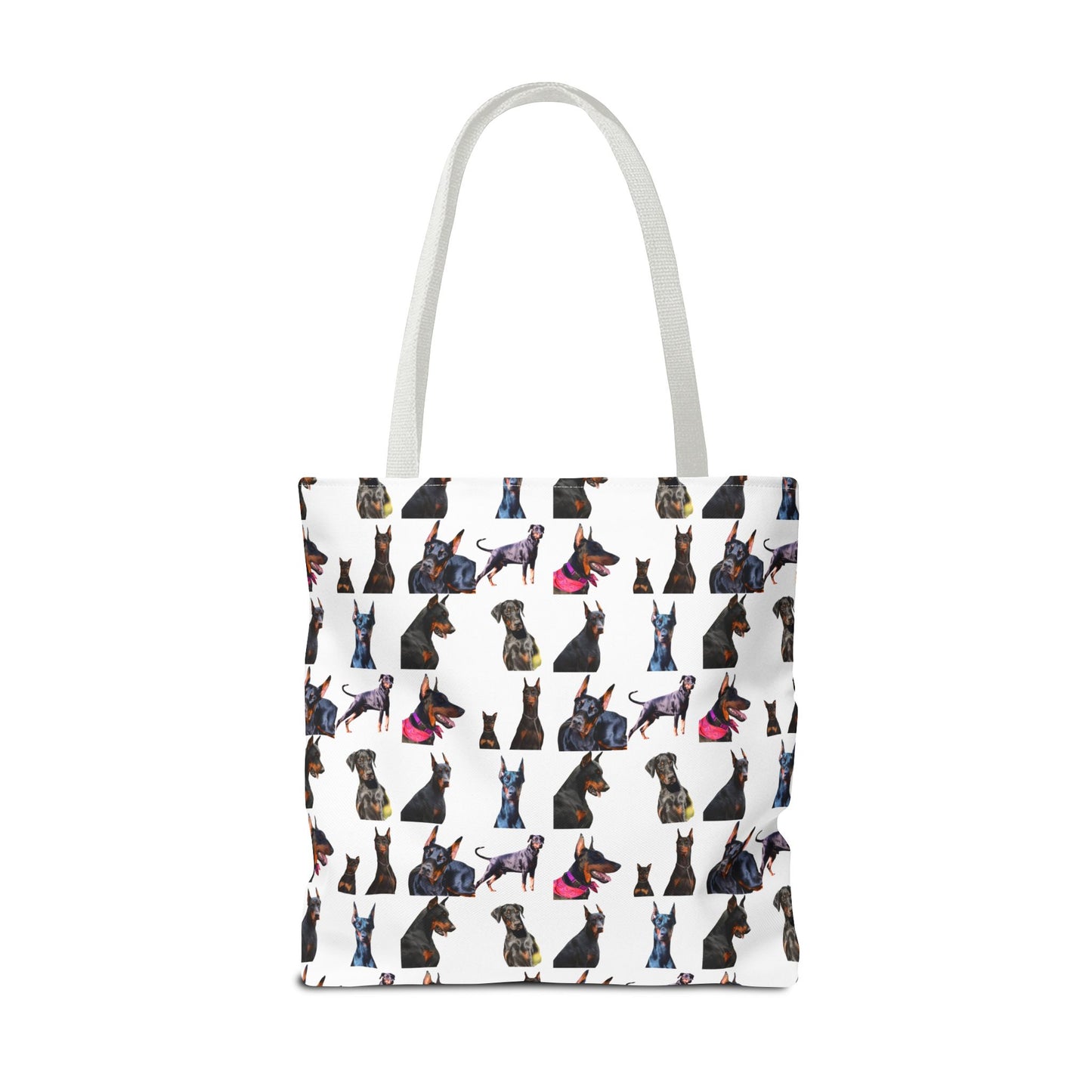 Edition 7 Doberman Model Pattern White Tote Bag