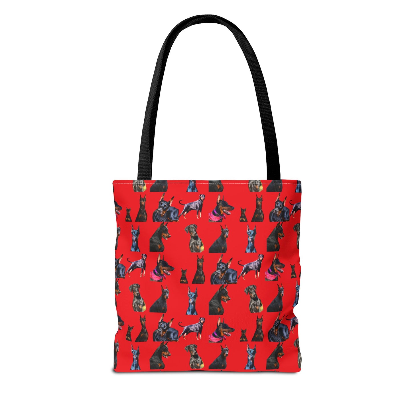 Edition 7 Doberman Model Pattern Red Tote Bag