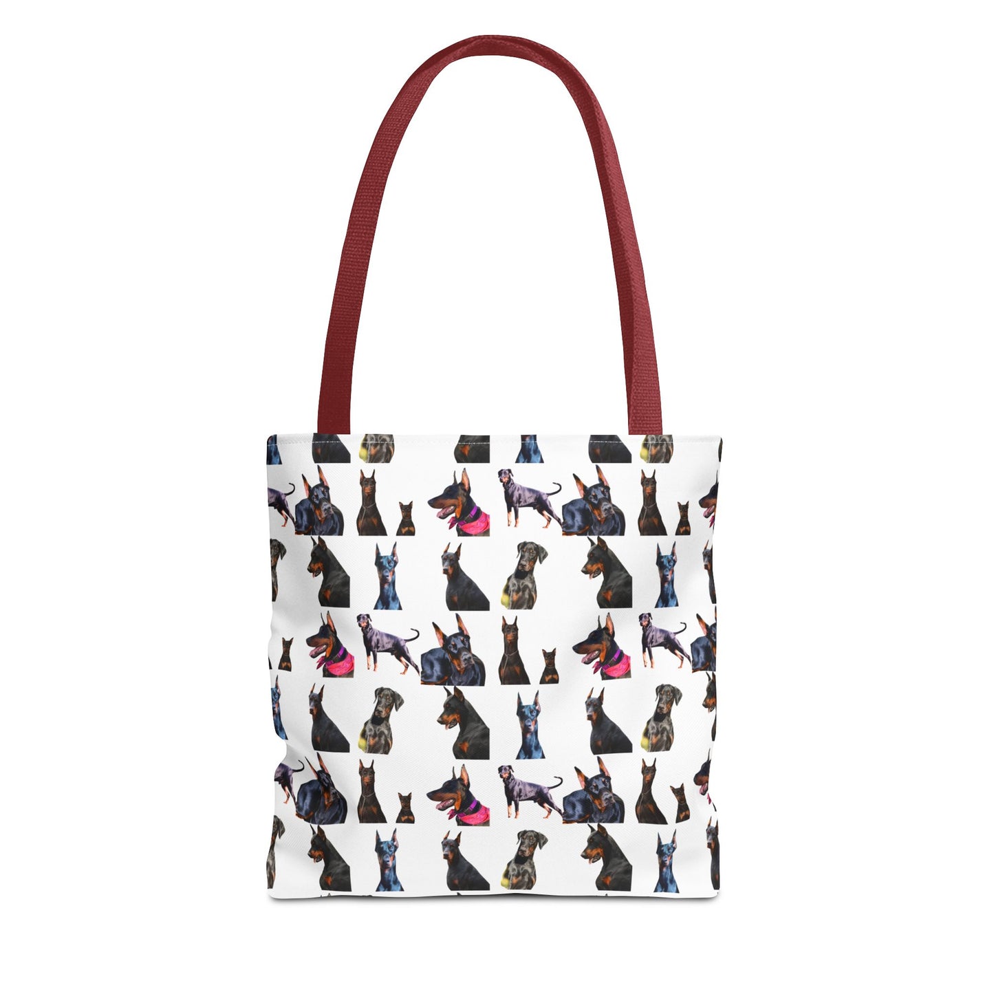 Edition 7 Doberman Model Pattern White Tote Bag