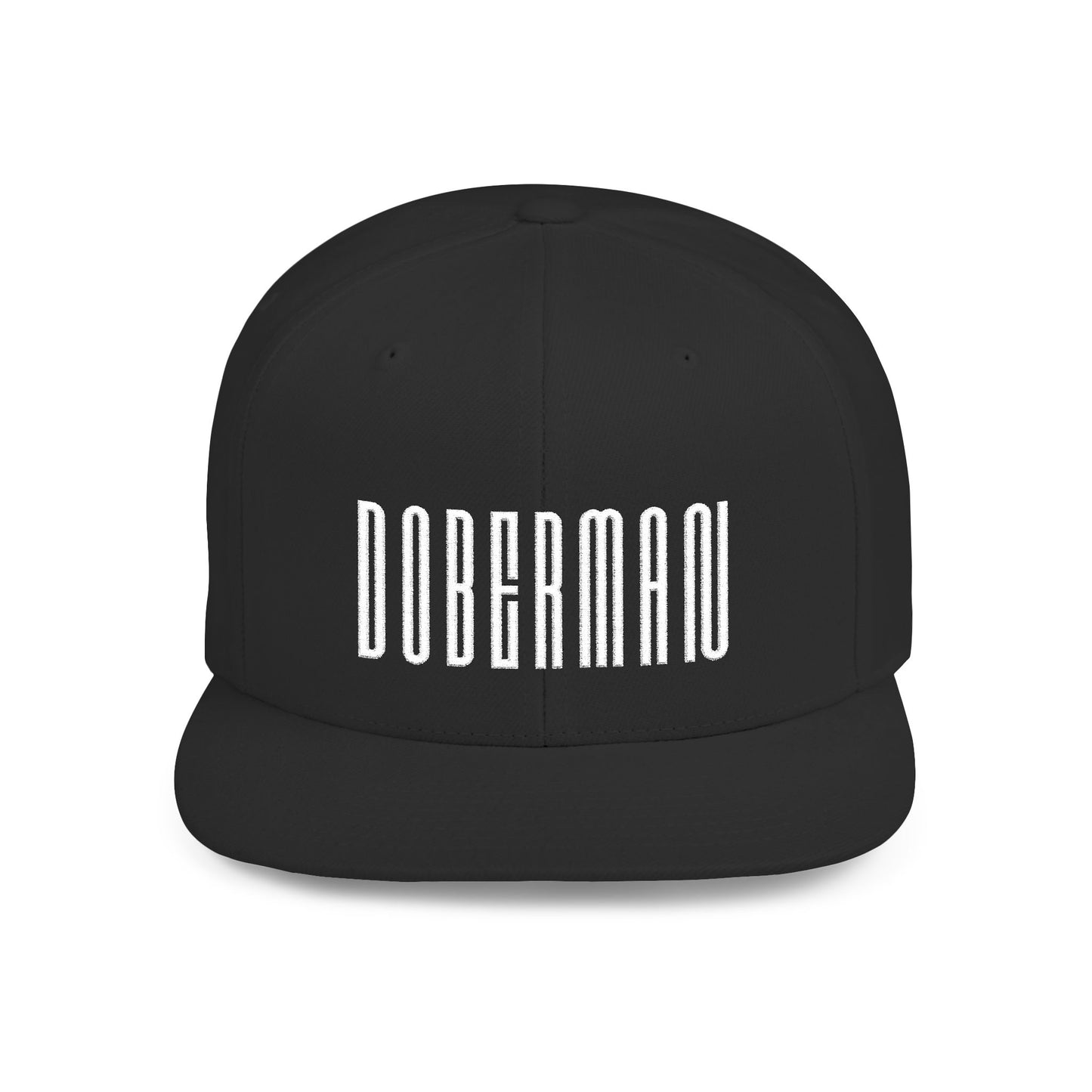 Doberman 1 Embroidered Flat Bill Snapback