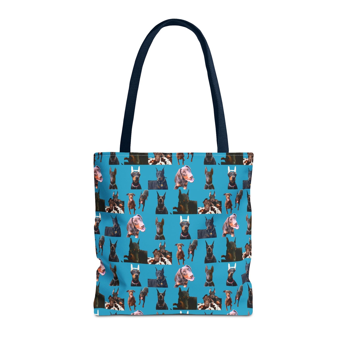Edition 10 Doberman Model Pattern Turquoise Tote Bag
