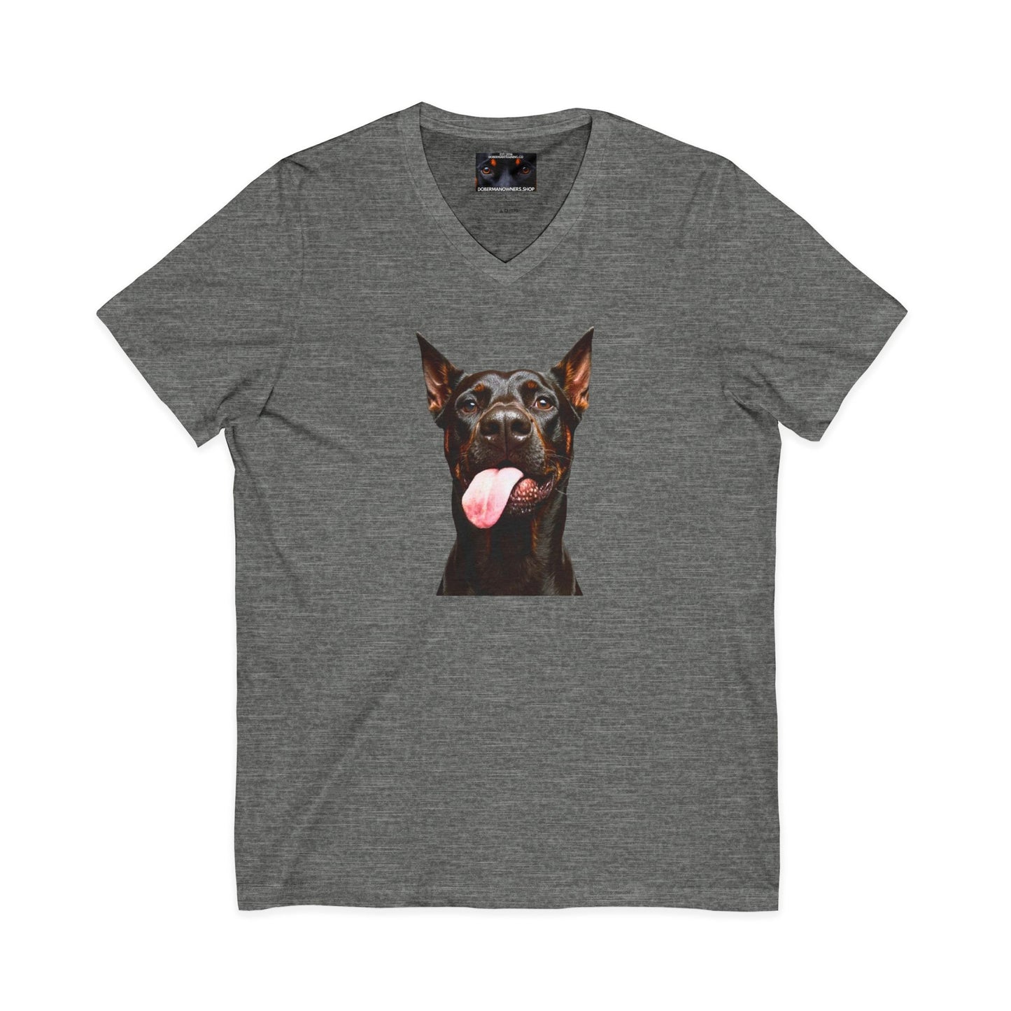 Tongue 1 Private Label Unisex Jersey Short Sleeve V-Neck Tee