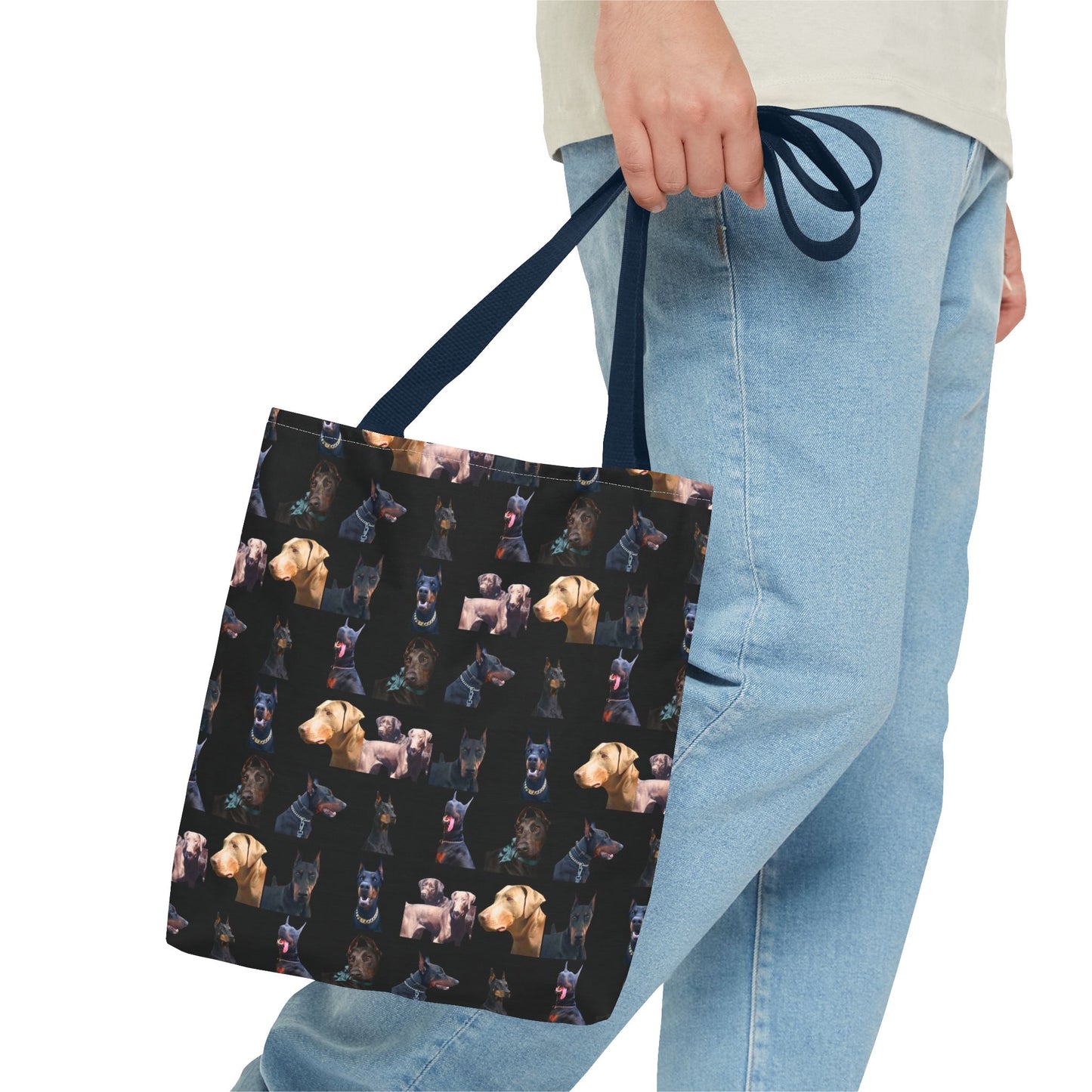 Edition 8 Doberman Model Pattern Black Tote Bag