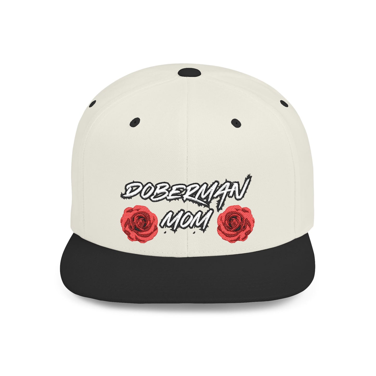 Mom 1 Embroidered Flat Bill Snapback